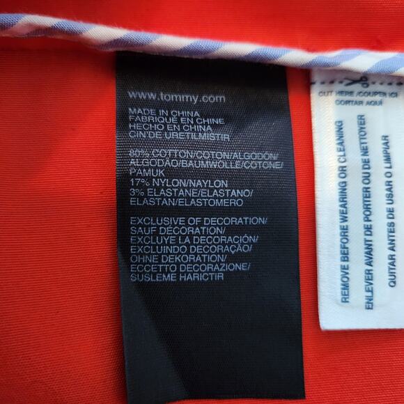 Tommy Hilfiger Women's Red Hooded Cotton Jacket Medium - Picture 5 of 5